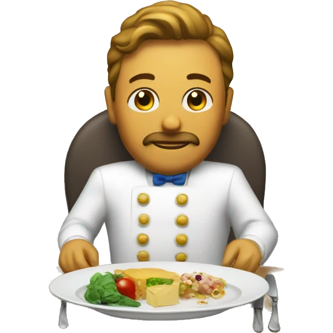 dressing a plate of food, fancy emoji