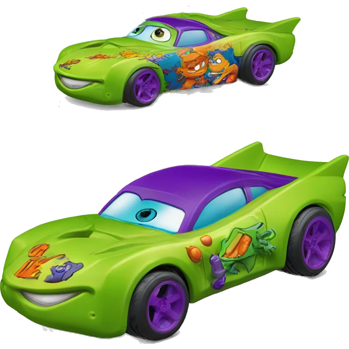 Side view Hot wheels rugrats reptar sportscar 1car  emoji