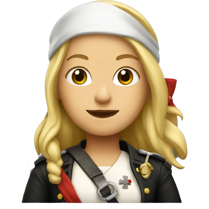 Female blond Pirate medic emoji