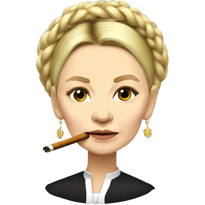 Yulia Tymoshenko smokes a cigarette  emoji