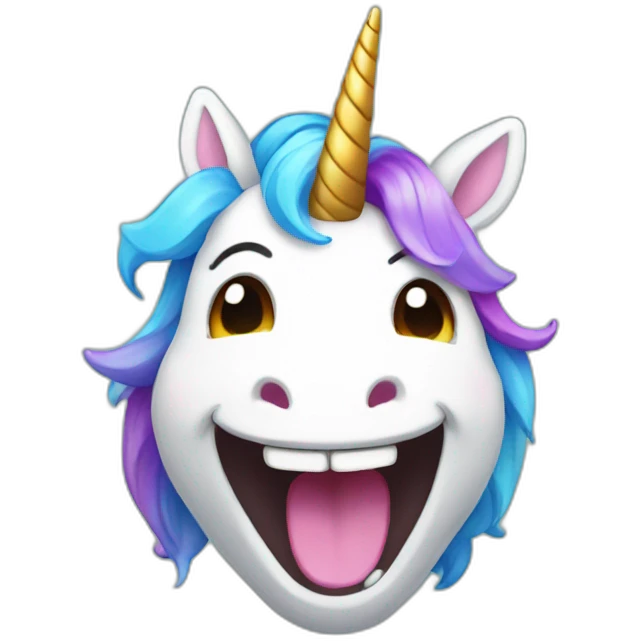 rgb unicorn laughing emoji