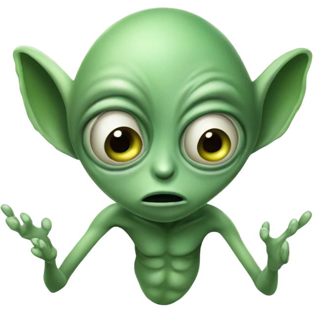 Crying alien  emoji