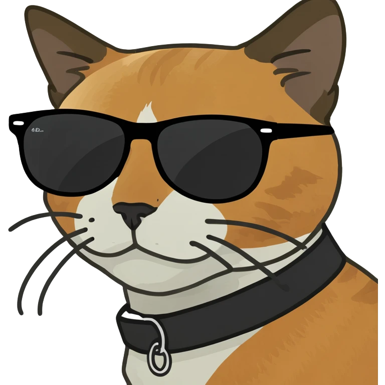 Cat with sunglasses emoji