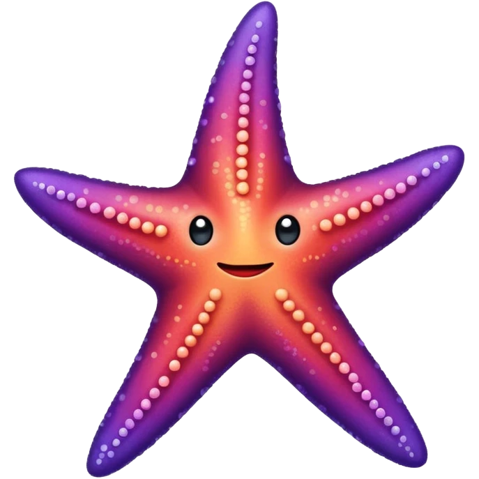 color gradient between red and purple glitter cute starfish emoji