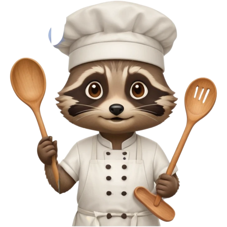 chef brown raccoon emoji