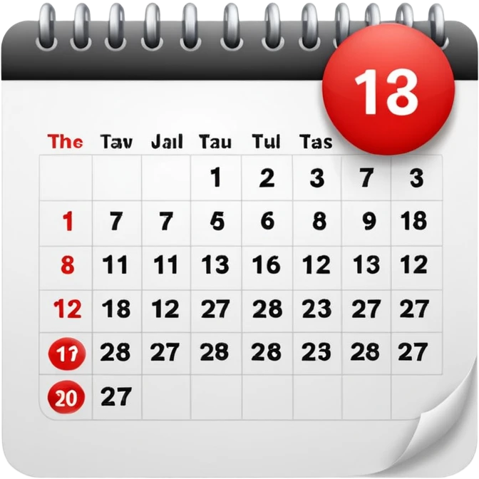 calendar with a circled date emoji