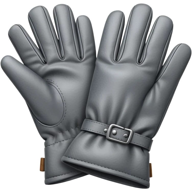 Gray gloves (luvas cinza) emoji