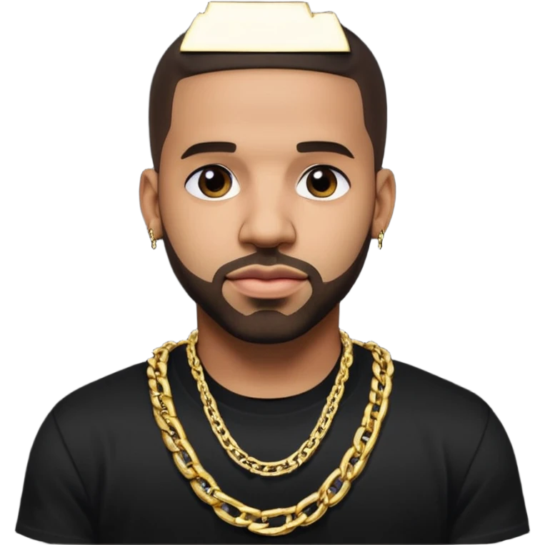 Drake with gold chain necklace  emoji