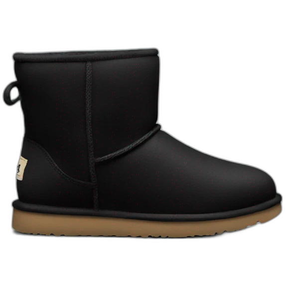 Black classic mini ugg emoji