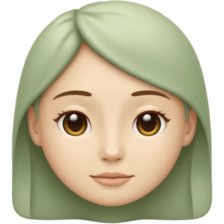 Minimal wellness emoji representing tighter skin and firmness,
subtle lifting effect, smooth contours, calm and natural,
no beauty or cosmetic symbols, soft sage green color palette emoji