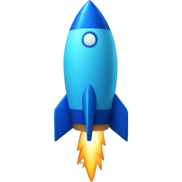 rocket crypto blue emoji