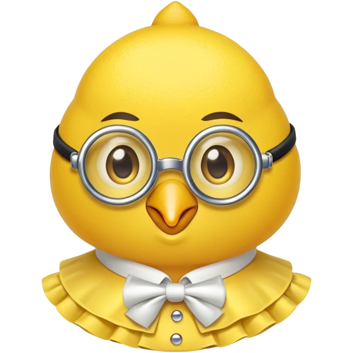 lemon with monocle and ruffled collar emoji