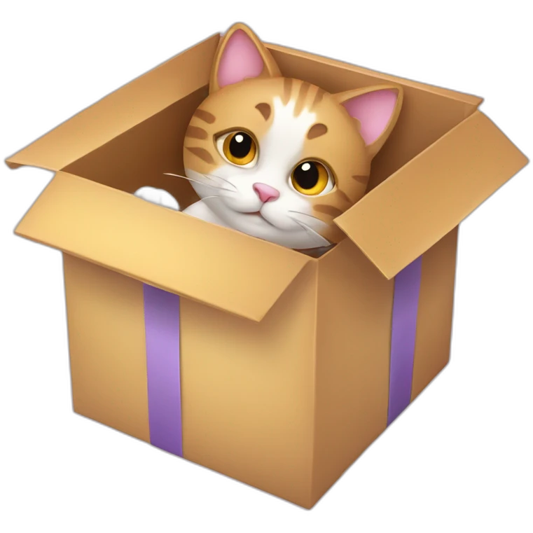 cat in gift box emoji