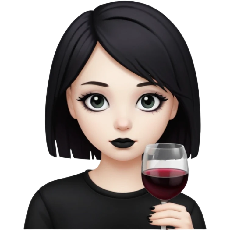 Bebendo vinho  adolescente emo emoji
