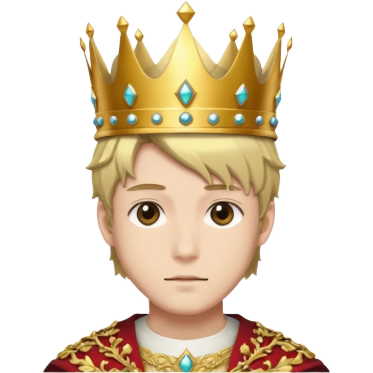 An anime man with crown emoji