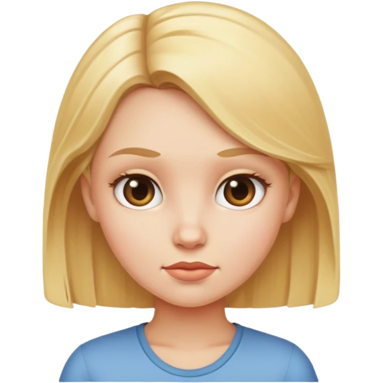 Big headed blonde girl emoji