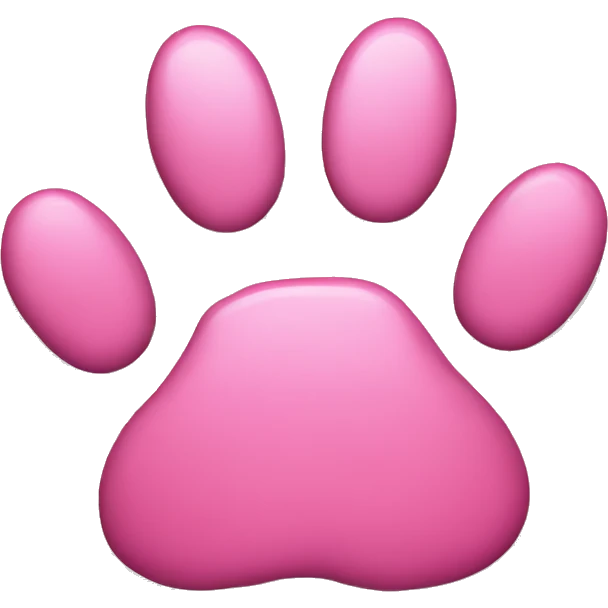 pink dog paws emoji