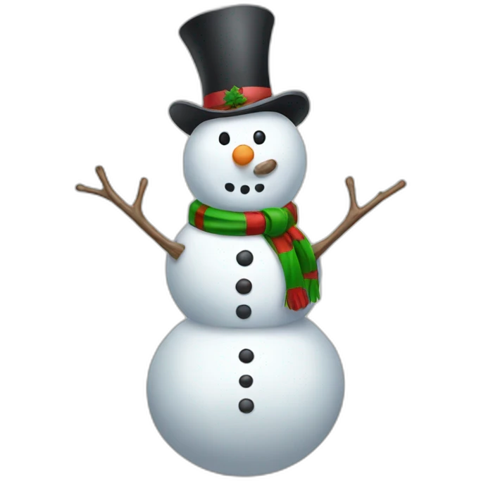 full body christmas snowman emoji