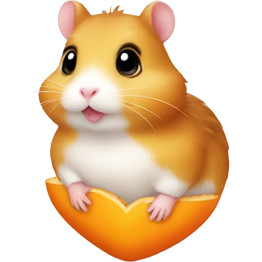 Hamster duck orange heart emoji