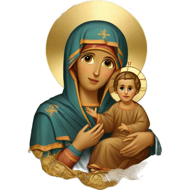 Orthodox Icon byzantin Theotokos emoji