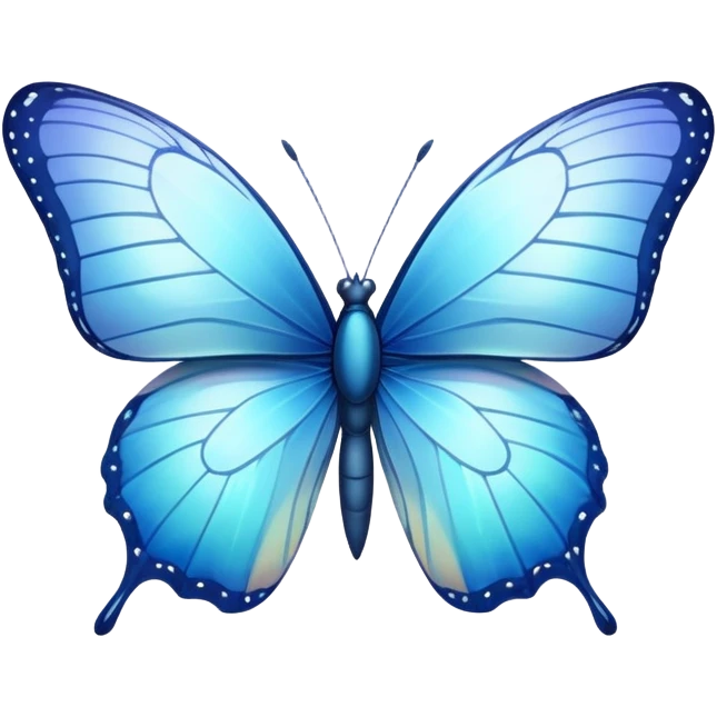 blue butterfly emoji