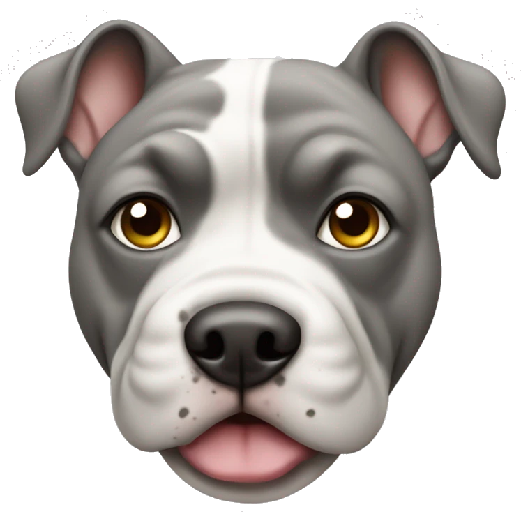 Grey and white American Bull dog emoji