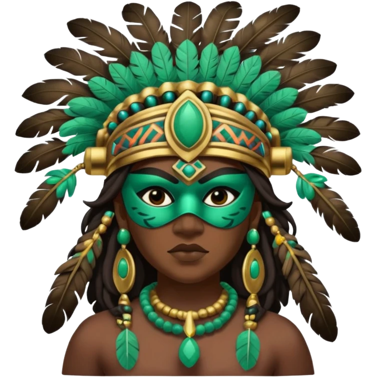 maya masked tradational mayan warrior emoji