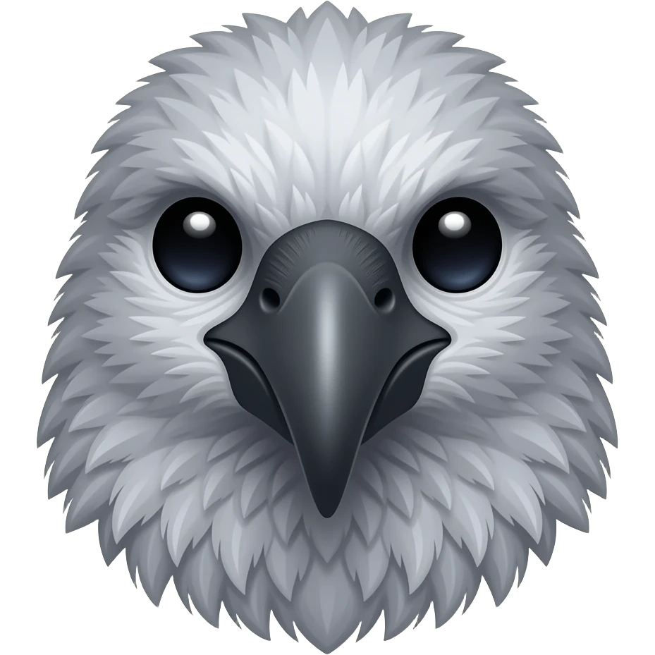 White crow headshot emoji