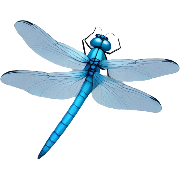 blue dragonfly emoji