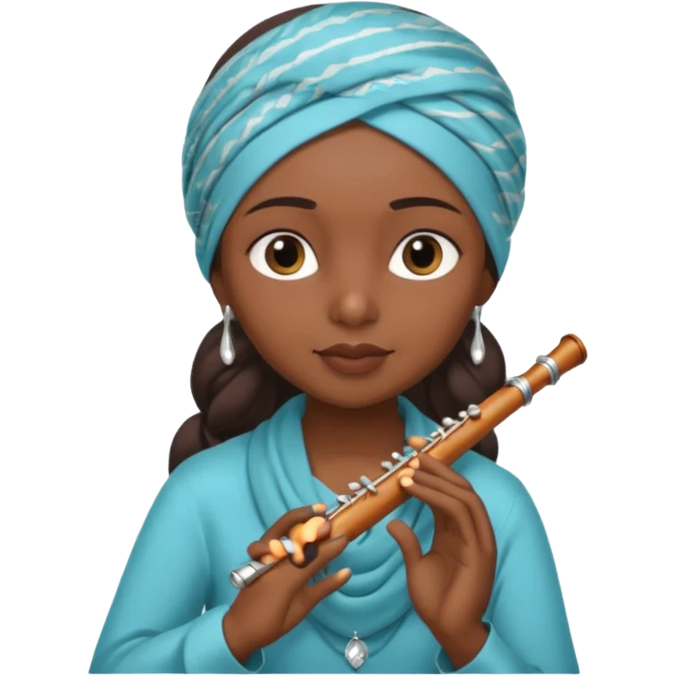 Indian Girl With Flute emoji
