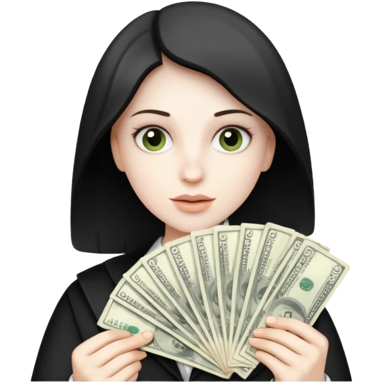 fan of money bills emoji