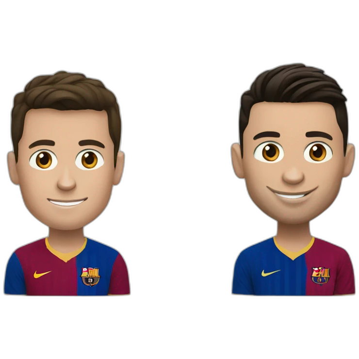 Cristiano Ronaldo and Messi emoji