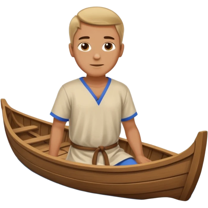 in medieval period  a man in a Boat emoji