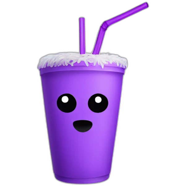 purple straw emoji