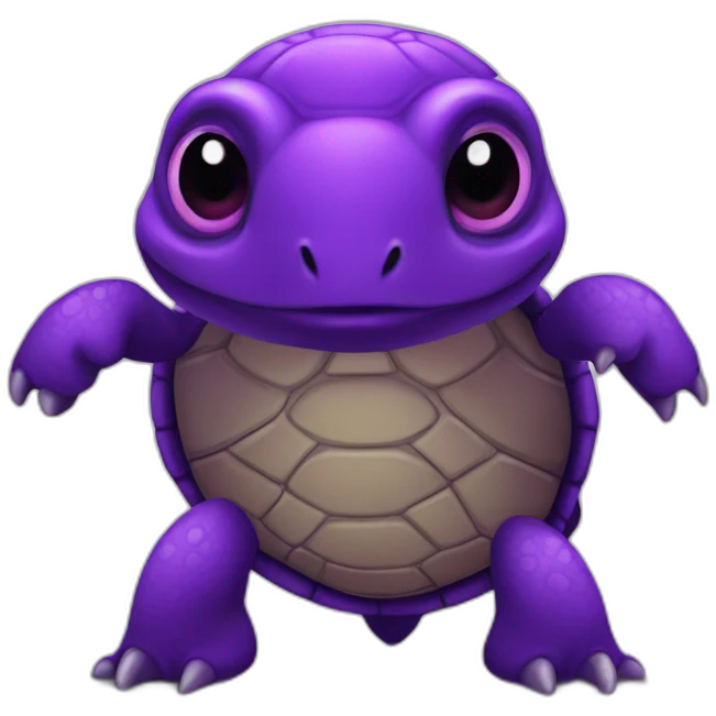 Evil turtle purple emoji