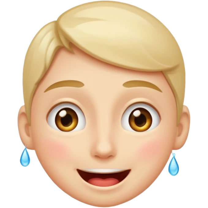 excited and teary-eyed expression, strong emotions, eyes sparkling with tears, smiling mouth, flushed cheeks, full of anticipation and excitement emoji
