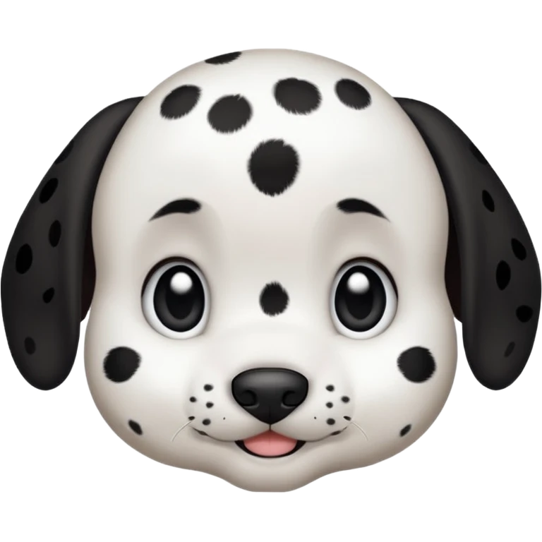 white baby Dalmatian only face emoji
