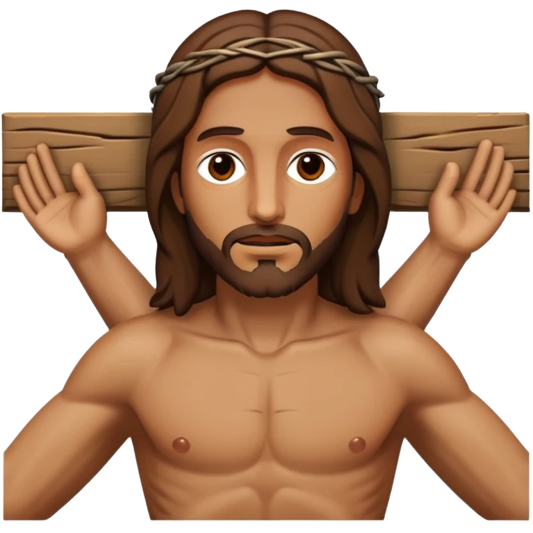 Brown Jesus crucified  emoji