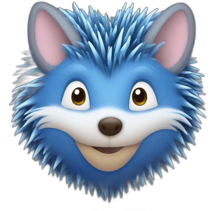 blue hedgehog heart emoji