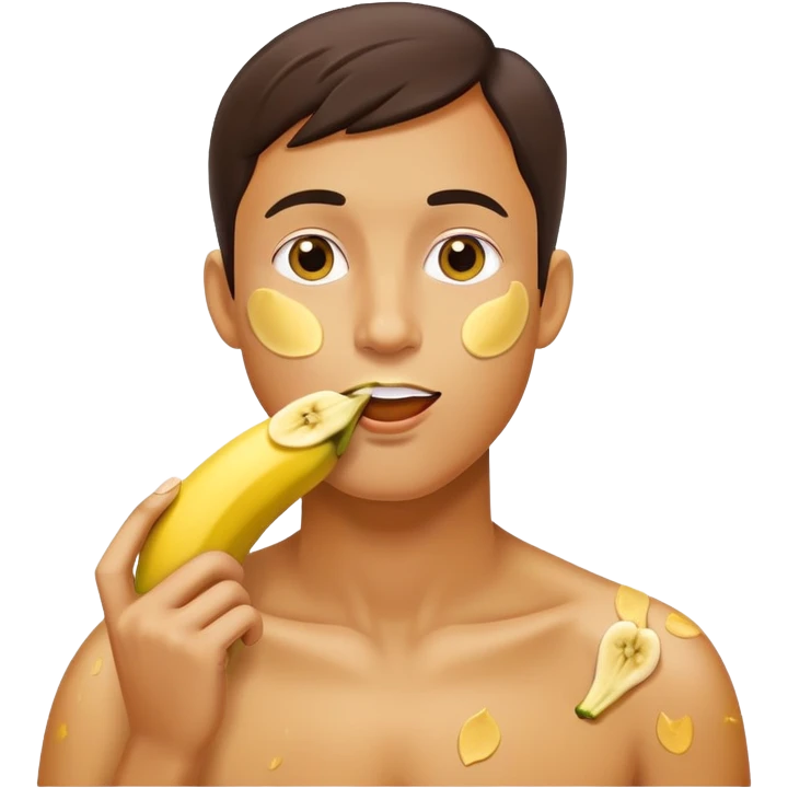 Persona che mangia una banana emoji