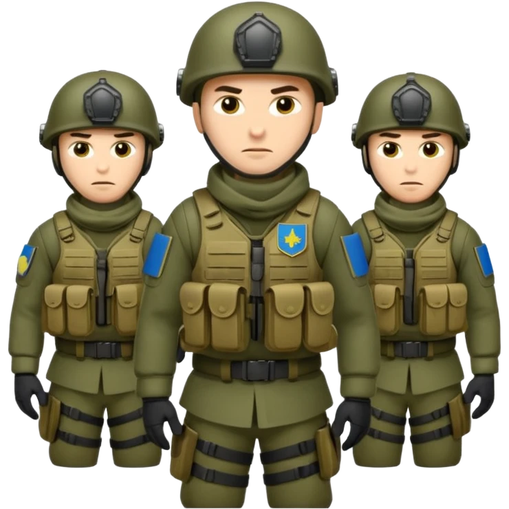 Ukrainian intelligance agency warrior men company group team emoji