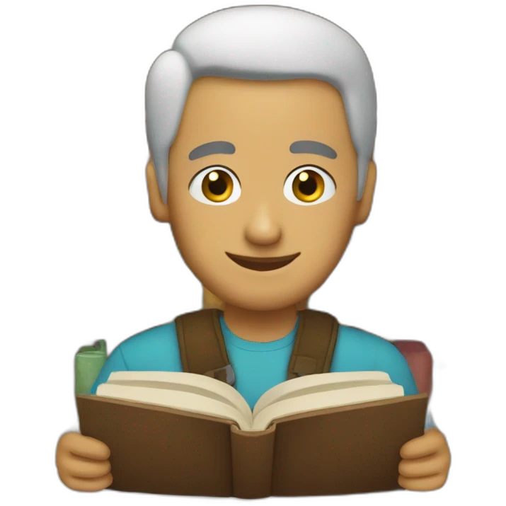 Turk read a book emoji