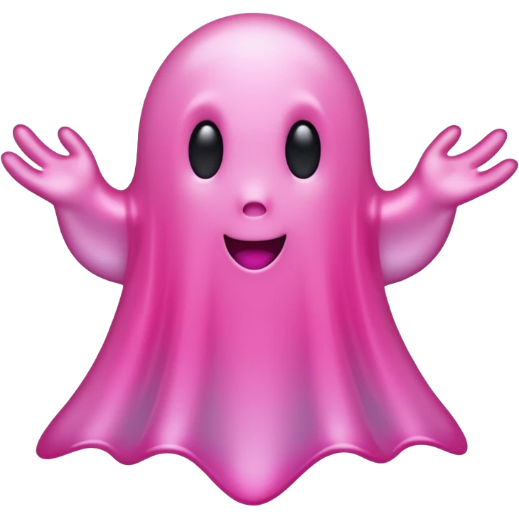 solid pink ghost  emoji