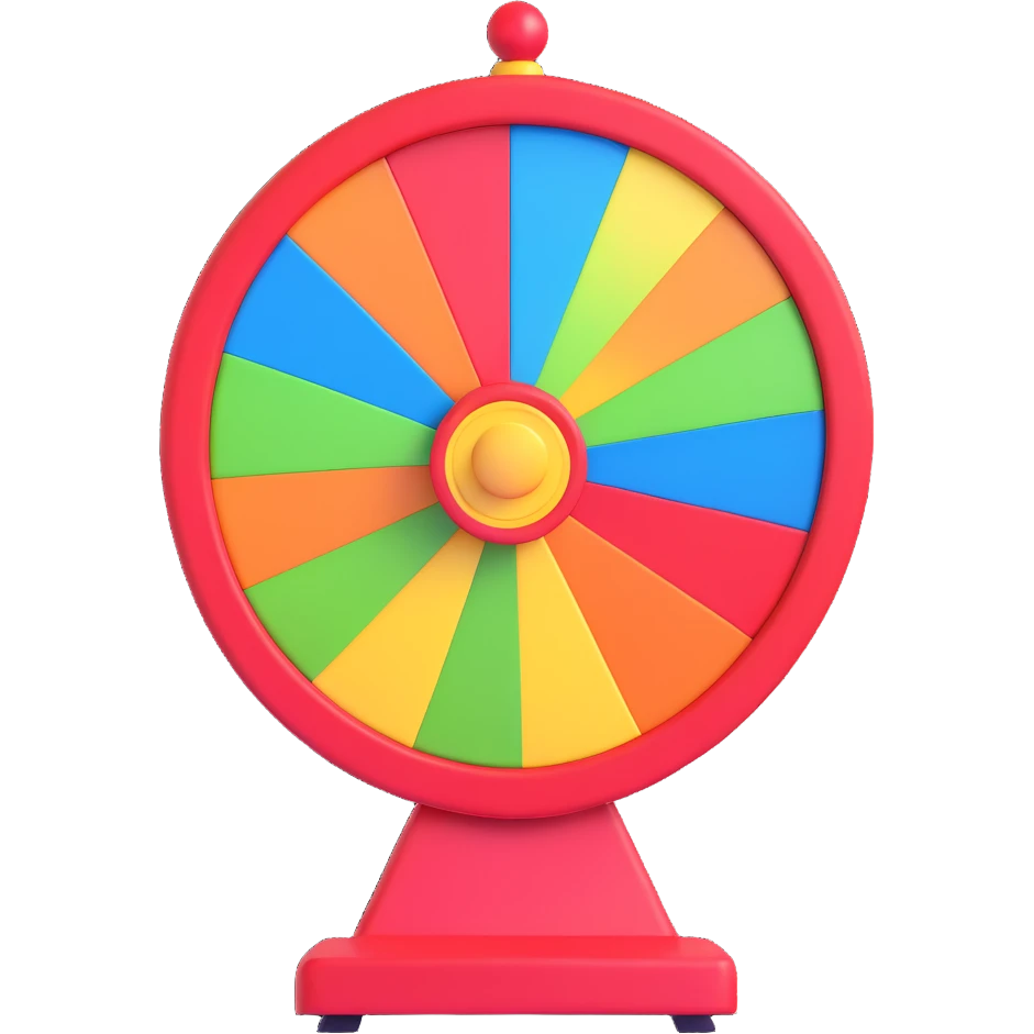 Green and White Spinning Game Wheel emoji