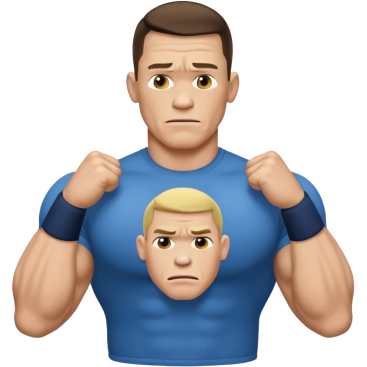 John cena emoji wearing t-shirt u can't c me emoji