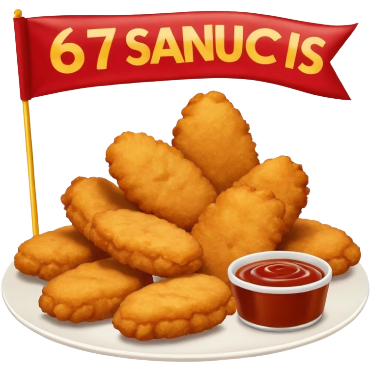 Chicken nuggets coming to life and doing 67 emoji