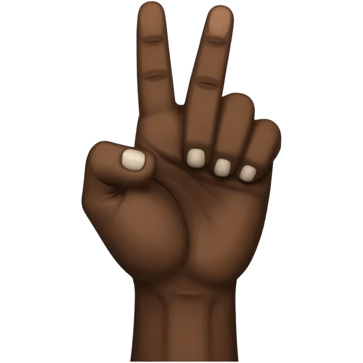a black fist, with the middle finger sticking up emoji