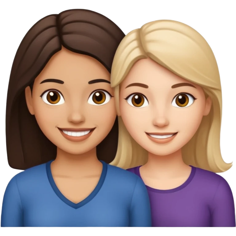 latina and white girl emoji