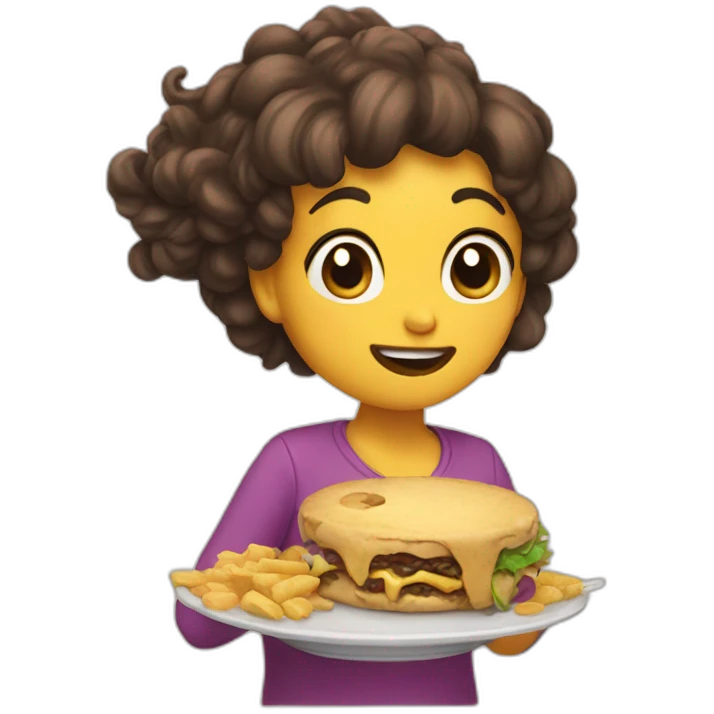 Gorrita comiendo emoji