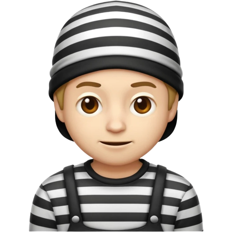 A theif robber emoji,Stripped shirt. emoji